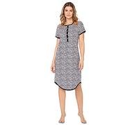e.Femme Anita 801 Maternity Nightshirt with Nursing Function Black/White