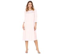 e.Femme® Nicole II 1018 Women's 3/4 Sleeve Nightdress 50% Cotton 50% Modal, salmon, 14