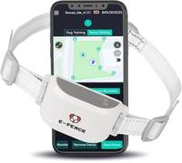 E-FENCE 3-in-1 GPS Dog Tracker/Training Collar/Electronic Fence Wireless Electric Collar Fence for Dogs,Pet Containment System,Adjustable Irregular Boundary,Outdoor Use Only