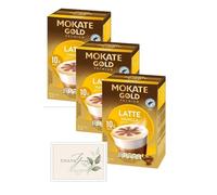 E-Ficci Bundle - Mokate Gold Premium Latte Vanilla Flavour - 3 Pack (30 Sachets Total) with Thank You Card