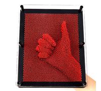 E-FirstFeeling 3D Pin Art Toy - Extra Large 10" X 8" Pin Impression Sculpture Board for Kids & Adults - Red
