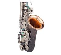 E-flat Alto Saxophone Instrument Beginner Level Professional Performance Level (Color : Bright nickel keys)