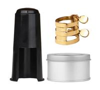 E Flat Alto Saxophone Metal Clip And Plastic Mouthpiece Cap Set Woodwind Instrument Accessories Saxophone Repair Parts (Color : A)
