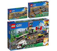 E.G.L LEGO City Train Set 3pcs (60198, 60238, 60205) Cargo Train, Trains Switch Tracks