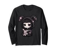 E-Girl Cute Goth Bunny Anime Gothic Kawaii Spooky Aesthetic Long Sleeve T-Shirt