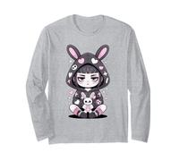 E-Girl Cute Goth Bunny Anime Gothic Kawaii Spooky Aesthetic Long Sleeve T-Shirt