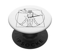 E Guitar Guitarist Leonardo da Vinci Fan Heavy Metal PopSockets Adhesive PopGrip