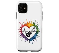 E-Guitar Heartbeat Colorful Love Expression Case for iPhone 11
