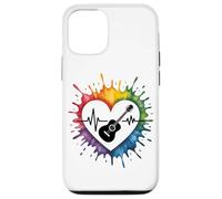 E-Guitar Heartbeat Colorful Love Expression Case for iPhone 12/12 Pro