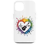 E-Guitar Heartbeat Colorful Love Expression Case for iPhone 13