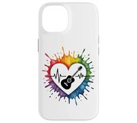 E-Guitar Heartbeat Colorful Love Expression Case for iPhone 14