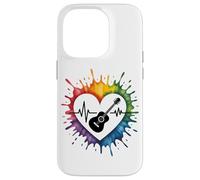 E-Guitar Heartbeat Colorful Love Expression Case for iPhone 14 Pro