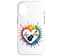 E-Guitar Heartbeat Colorful Love Expression Case for iPhone 16