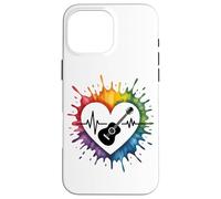 E-Guitar Heartbeat Colorful Love Expression Case for iPhone 16 Pro Max