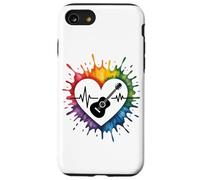 E-Guitar Heartbeat Colorful Love Expression Case for iPhone SE (2020) / 7 / 8