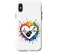 E-Guitar Heartbeat Colorful Love Expression Case for iPhone X/XS