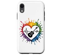 E-Guitar Heartbeat Colorful Love Expression Case for iPhone XR