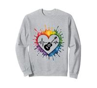 E-Guitar Heartbeat Colorful Love Expression Sweatshirt