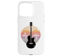 E-Guitar Heartbeat Rhythm Sunset Vibes Case for iPhone 15 Pro Max