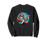 E-Guitar Tiger Roaring Music Passion Sweatshirt