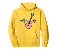 E-Guitar With Heartbeat Rhythm Style Pullover Hoodie