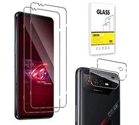 E-Hamii Screen Protector Compatible with ASUS ROG Phone 6 5G/6 Pro [2 Pack] + Camera Lens Protector [2 Pack] 9H Tempered Glass[Scratch Resistant,Bubble Free] [Transparente]