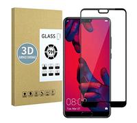 E-Hamii Screen Protector compatible with Huawei P20 Pro [Black],[High Definition][Anti Scratch],3D Tempered Glass,[Sensitive Response][ Bubble-free Installation]
