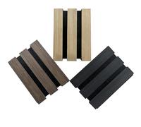 E-HAO Wood Slat Acoustic Panels for Stylish Decor and Noise Reduction, 3D Textured Panel for Ceiling and Wall - 3 Pcs Samples