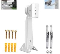 E-HORDE 1 PACK Universal Aluminum Alloy Wall Mount Bracket for CCTV Security Camera, Adjustable with 2 Installation Methods, White