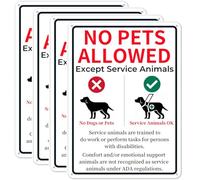 E-HORDE No Pets Allowed Sign, 10x14 Inches “No Dogs Or Pets Allowed Except Service Animals Sign”, Aluminum Sign,UV Protected and Weatherproof Sign for Business, Work Site, Shop Area (4)