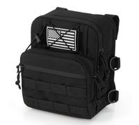 E-HORDE Waterproof Motorcycle Handlebar Bag, Universal Storage Bag Tool Pouch with Shoulder Strap Fits Road and Mountain Bikes and Motorcycle, Tool Pouch Trunk Storage Bicycle Bag, Black