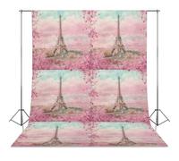 E-iffel Tower in Paris Spring Personalised Backdrop Background Foldable Photography Cloth Funny Photo Tabletop Backdrops