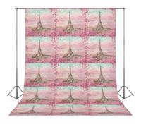 E-iffel Tower in Paris Spring Personalised Backdrop Background Foldable Photography Cloth Funny Photo Tabletop Backdrops