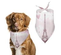 E-iffel Tower Romantic Paris Pet Triangle Bandana Soft Puppy Scarfs Dog Cat Gifts for Small Medium Pets