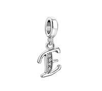 E Initial Letter Name CZ Charm Compatible with Pandora Charms Bracelets Women Jewellery Family Sister Mothers Day Anniversary