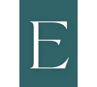 E: Initial Monogram Personal Letter alphabet Journal, Transformative Teal color, Personalized Lined Notebook For Kids, Boys and Girls, Men and Women ... Soft Cover Diary, 120 Pages, size 6x9 inch.