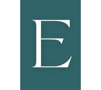 E: Initial Monogram Personal Letter alphabet Journal, Transformative Teal color, Personalized Lined Notebook For Kids, Boys and Girls, Men and Women ... Soft Cover Diary, 120 Pages, size 6x9 inch.