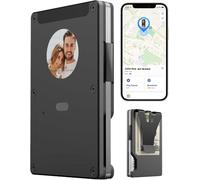 E-Ink Smart Wallet for Men, Credit Card Holder with E Ink Custom Text/DIY Picture, Metal Wallet with RFID Function, RFID Wallet for Gifts for Men/Gifts for Ladies