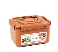 e-jen Premium Kimchi, Sauerkraut Container Probiotic Fermentation with Inner Vacuum Lid (Earthenware Brown, 1.3 gal/ 5.2L)