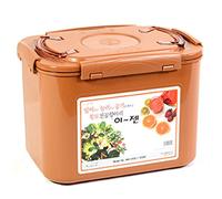 e-jen Probiotic Kimchi Sauerkraut Fermentation Container with Vacuum Lid Stoneware Brown 12L
