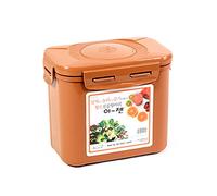 e-jen Probiotic Kimchi Sauerkraut Fermentation Container with Vacuum Lid Stoneware Brown 3.4L