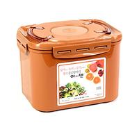 e-jen Probiotic Kimchi Sauerkraut Fermentation Container with Vacuum Lid Stoneware Brown 8.5L