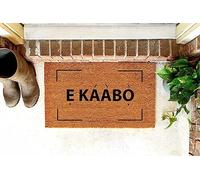 E KAABO Doormat E Kaabo Mat Welcome Doormat Yoruba Language Gift Doormat Entrance Mat Rubber Anti Slip Washable Welcome Mats Indoor Outdoor for Home Kitchen Decoration, 18X30 Inch