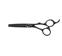 E-Kwip Kuro Line Modelling Scissors 5.5 Inch Thinning Scissors with 40 Teeth Titanium Coated with Ergonomic Offset Design