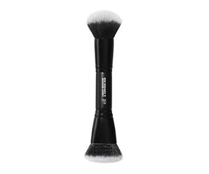 e.l.f. Camo Liquid Bronzer & Contour Duo Brush, Dual-Ended Face Makeup Brush, For a Sun-Kissed, Sculpted Complexion, Synthetic Bristles, Vegan & Cruelty-Free