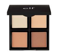 e.l.f. Contour Palette, 4 Shades, Customizable, Easy to Apply, Sculpts, Shades, Brightens, Light/Medium, Infused with Vitamin E, All-Day Wear, 0.56 Oz