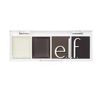 e.l.f. Cosmetics Bite-Size Brow, Mini Brow Quad with Ultra-Pigmented Waxes & Powders, Eyebrow Grooming & Makeup Kit, Black, 0.14 Oz