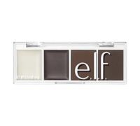 e.l.f. Cosmetics Bite-Size Brow, Mini Brow Quad with Ultra-Pigmented Waxes & Powders, Eyebrow Grooming & Makeup Kit, Dark Brown, 0.14 Oz
