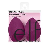 e.l.f. Cosmetics Total Face Sponge Duo, Multi-Sided Angled Sponges For Highlighting & Flawless Blending, Great For Liquid & Powder Makeup, 2 Sponges
