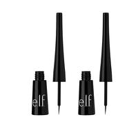 e.l.f. Expert Liquid Liner, High-Pigmented, Extra-Fine Liquid Eyeliner For Precise Definition, Long-Lasting, Black, 0.14 oz, 2 count(Pack of 1)
